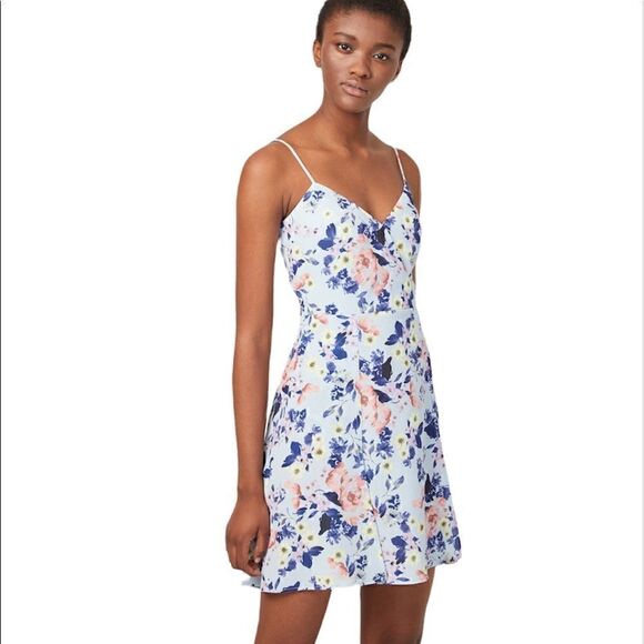French Connection Armoise Strappy Cami Faux Wrap Mini Dress - Picture 1 of 16